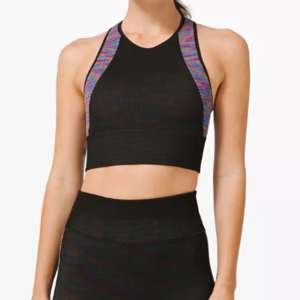 Lululemon Love Revealed Bra Black / Rainbow Size 8